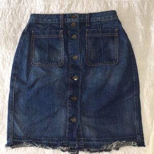 Rag & Bone Botton Up Denim Skirt